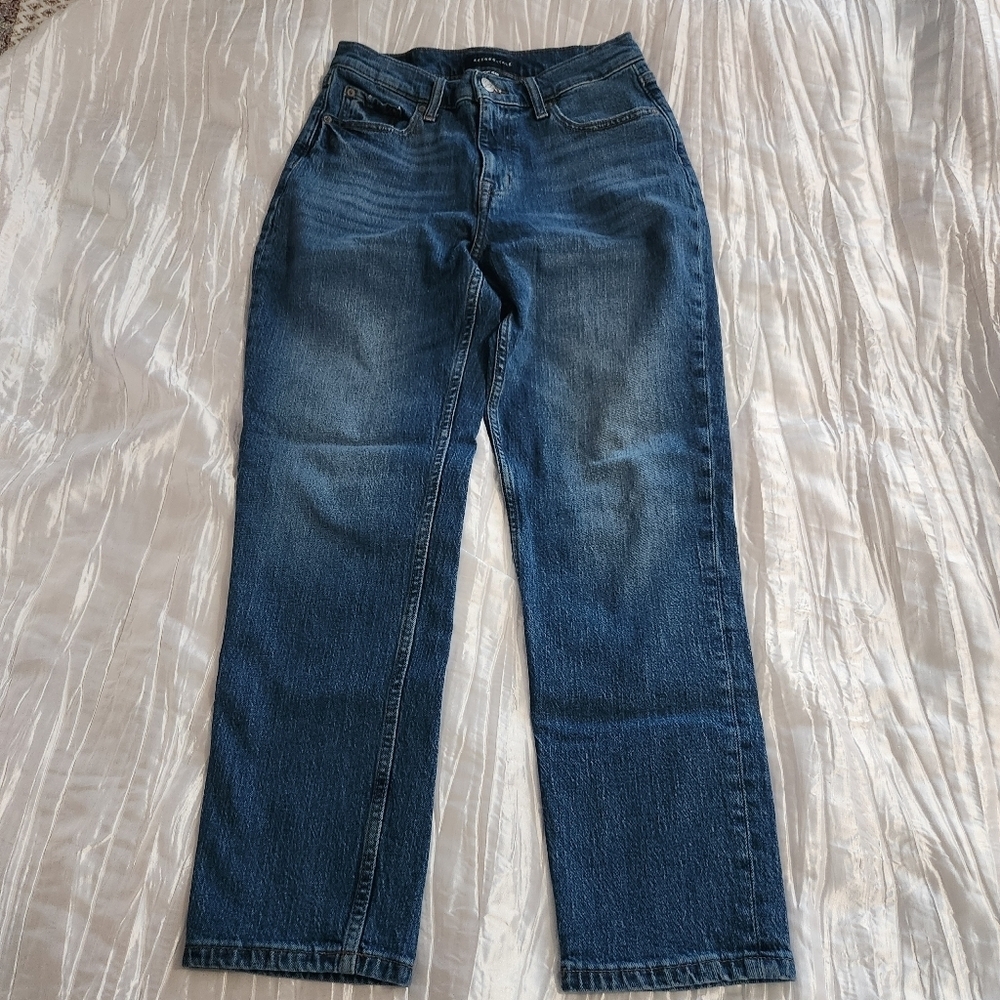 Aeropostale Classic Blue Mom Jeans Straight Leg